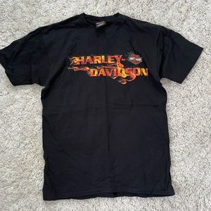 Men’s Harley Davidson T-Shirt Flames Hot